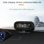 Universal Car Wireless Solar Energy TPMS Tire Pressure Alarm System External Tire Monitor - Image 8