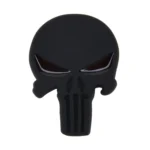 Pure Black Skull Metal Car Sticker - Image 2