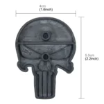 Pure Black Skull Metal Car Sticker - Image 3