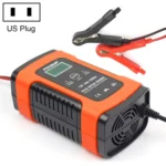FOXSUR 12V 6A Intelligent Universal Battery Charger for Car Motorcycle, Length: 55cm, US Plug