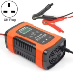 12V 6A Intelligent Universal Battery Charger for Car Motorcycle, Length: 55cm, UK Plug
