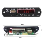 Car 12V Audio MP3 Player Decoder Board FM Radio TF USB 3.5 mm AUX, without Bluetooth and Recording - Image 2