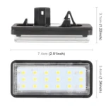 2 PCS DC12V / 1.5W/ 6000K / 100LM Car LED License Plate Light 18LEDs SMD-3528 Lamps for Lexus - Image 4