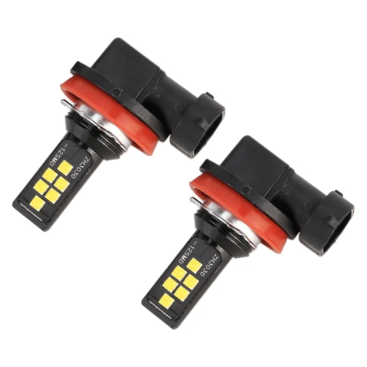 CMS0863WL_1.webp 2 PCS H11 DC9-16V / 3.5W / 6000K / 320LM Car Auto Fog Light 12LEDs SMD-ZH3030 Lamps, with Constant Current - Image 2
