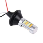 2 PCS 1156/BA15S/BAU15S 10W 1000 LM 6000K White + Yellow Light DRL&Turn Light with 42 SMD-2835-LED Lamp,DC 12-24V - Image 3