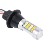 2 PCS T20/7440 10W 1000 LM 6000K White + Yellow Light DRL&Turn Light with 42 SMD-2835-LED Lamp,DC 12-24V - Image 3