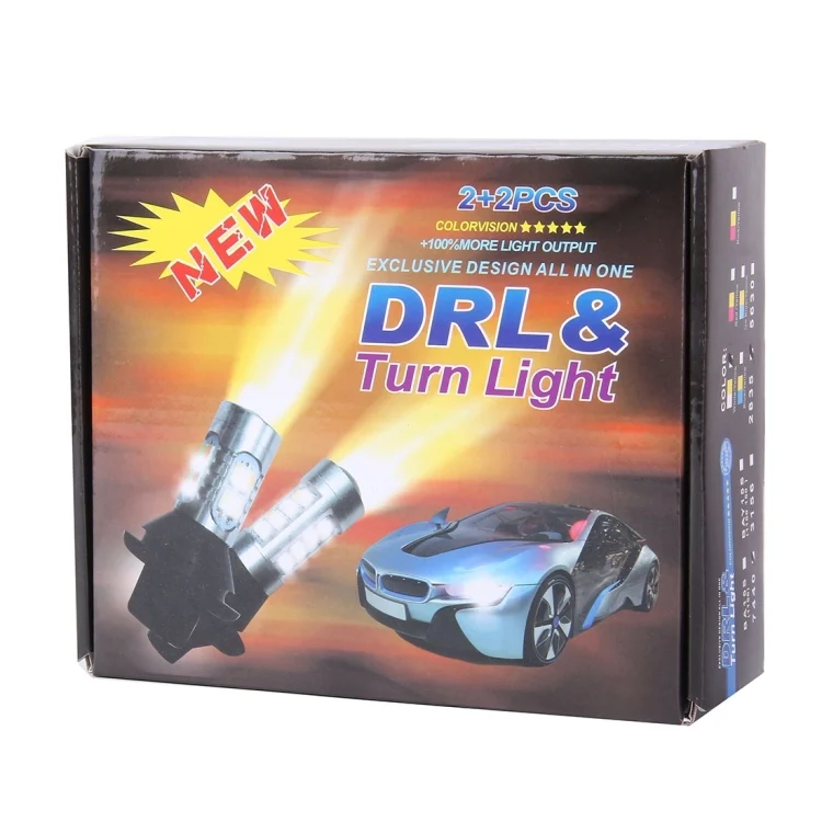 CMS1025_3.webp 2 PCS 1156/BA15S/BAU15S 10W 1000LM 6000K White + Yellow Light DRL&Turn Light with 20 SMD-5730-LED Lamps,DC 12-24V - Image 4