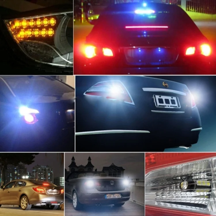 CMS1025_7.webp 2 PCS 1156/BA15S/BAU15S 10W 1000LM 6000K White + Yellow Light DRL&Turn Light with 20 SMD-5730-LED Lamps,DC 12-24V - Image 8