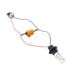 2 PCS T20/7440 10W 1000LM 6000K White + Yellow Light DRL&Turn Light with 20 SMD-5730-LED Lamps,DC 12-24V - Image 2