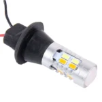 2 PCS T20/7440 10W 1000LM 6000K White + Yellow Light DRL&Turn Light with 20 SMD-5730-LED Lamps,DC 12-24V - Image 3