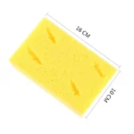 Car Care Wear-resistant Brown Soft Sponge Car Wash Cleaning Pad(Yellow) - Image 2