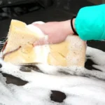 Car Care Wear-resistant Brown Soft Sponge Car Wash Cleaning Pad(Yellow) - Image 4