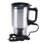 Stainless Steel Electric Smart Mug 12V Car Electric Kettle Heated Mug Car Coffee Cup With Charger Cigarette Lighter Heating Cup Kettle Vacuum Insulated Water Heater Mug - Image 2