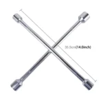 Compact Universal Tire Iron Lug Wrench with 17mm 19mm 21mm 23mm Socket Adapters - Image 2