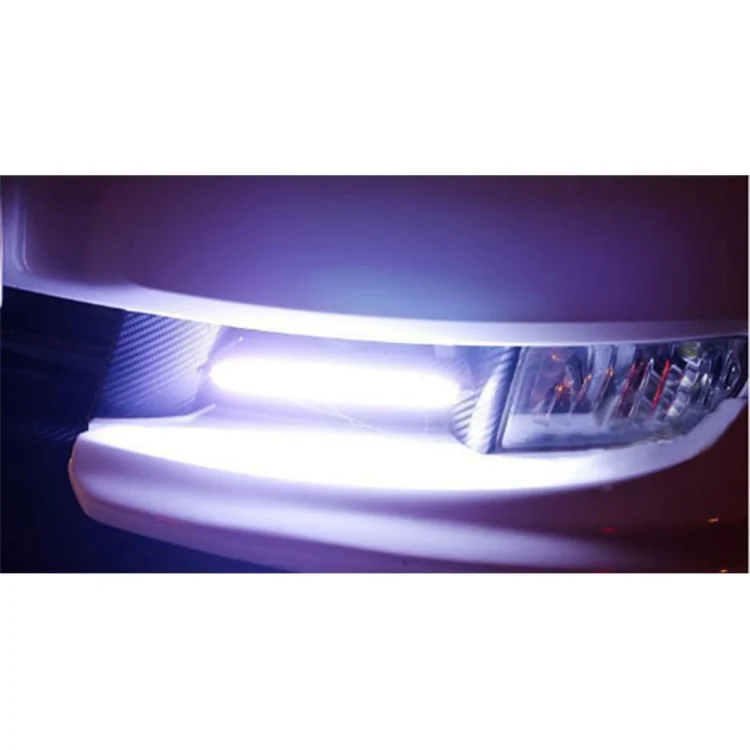 CMS1138_4.webp 2 PCS 6W 400 LM 6000K DRL COB White Light Bar Car Light Source Waterproof Daytime Running Lights, DC 12V - Image 5