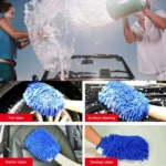KANEED Microfiber Dusting Mitt Car Window Washing Home Cleaning Cloth Duster Towel Gloves (Random Color Delivery) - Image 5