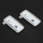 2 PCS Car DC12V / 1.5W / 6000K / 100LM LED Vanity Mirror Lamp Makeup Mirror Light with 18 SMD-3014 Lamps for BMW E93, White Light - Image 2