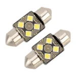 2 PCS 31mm DC12V / 1.5W / 6000K / 110LM 4LEDs SMD-3030 Car Reading Lamp Dome Light, with Decoder - Image 2