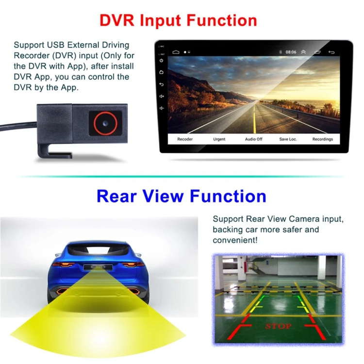 CMS1253_11.webp HD 9 inch Universal Car Android 8.1 Radio Receiver MP5 Player, Support FM & Bluetooth & TF Card & GPS - Image 12
