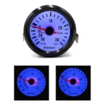 52mm 12V Universal Car Modified LED Blue Light Turbo Boost Gauge - Image 5