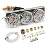 52mm 12V Universal Car Modified Triple Meter 3 in 1 Gauge Oil Press Gauge + Water Temperature Gauge + Ammeter, with Sensor - Image 4