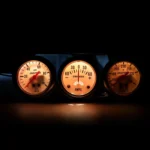 52mm 12V Universal Car Modified Triple Meter 3 in 1 Gauge Oil Press Gauge + Water Temperature Gauge + Ammeter, with Sensor - Image 6