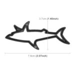 Shark Shape Car Metal Body Decorative Sticker - Image 3