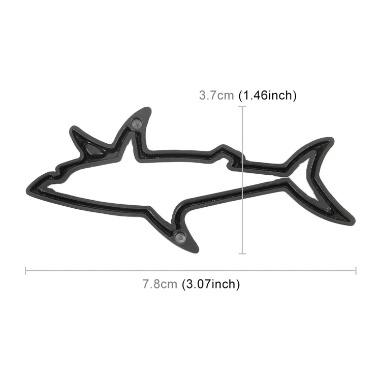 CMS1360_2.webp Shark Shape Car Metal Body Decorative Sticker - Image 3