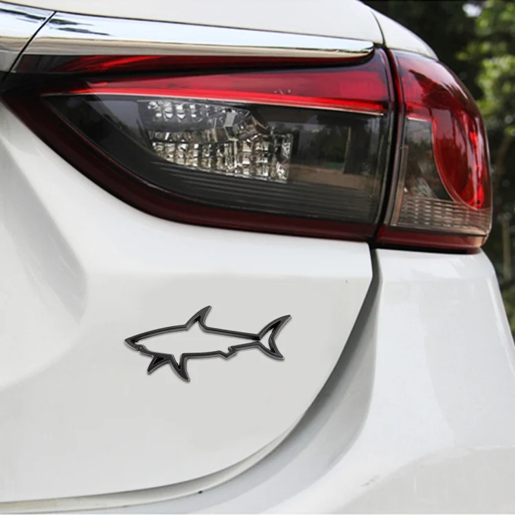 CMS1360_4.webp Shark Shape Car Metal Body Decorative Sticker - Image 5