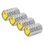 4 PCS Smile Pattern Gas Cap Mouthpiece Cover Gas Cap Tire Cap Car Motor Bicycle Tire Valve Caps - Image 2