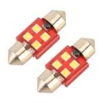 2 PCS 31mm DC12V / 1.6W / 6000K / 130LM 4LEDs SMD-3030 Car Reading Lamp - Image 2