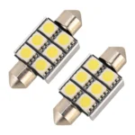 10 PCS 36mm DC12V / 2W / 7000K / 80LM 6LEDs SMD-5050 Car Reading Lamp - Image 2