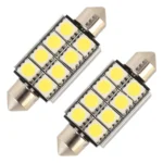 10 PCS 41mm DC12V / 2W / 7000K / 80LM 8LEDs SMD-5050 Car Reading Lamp - Image 2