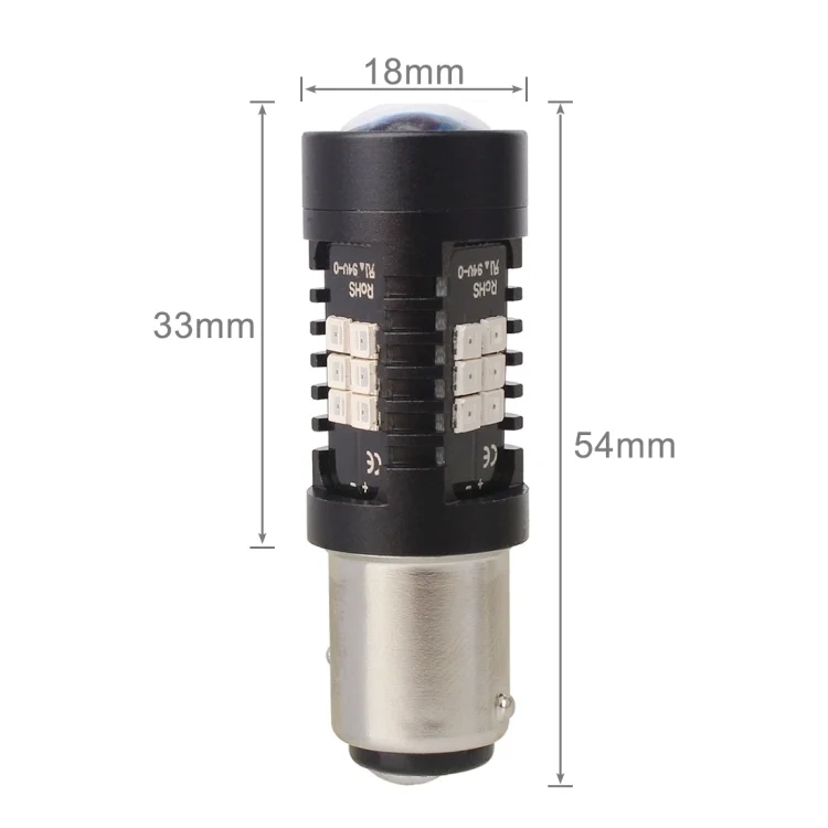 CMS1445RL_3.webp 2 PCS 10.5W 1157-2835-21smd Red LED Car Brake Light Tail Light Bulb, DC 12-24V - Image 4