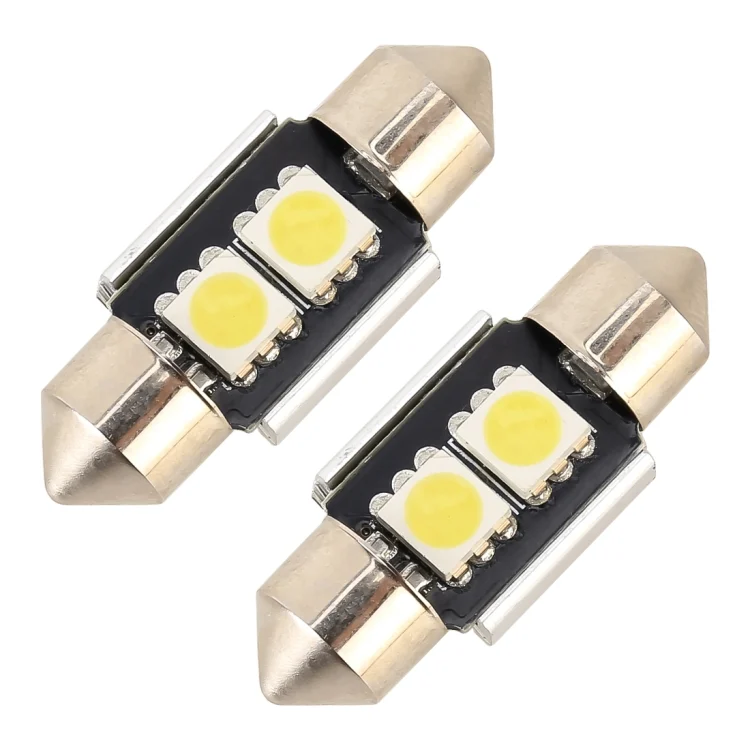 CMS1450WL_1.webp 10 PCS 31mm DC12V / 1.7W / 7000K / 70LM 2LEDs SMD-5050 Car Reading Lamp - Image 2