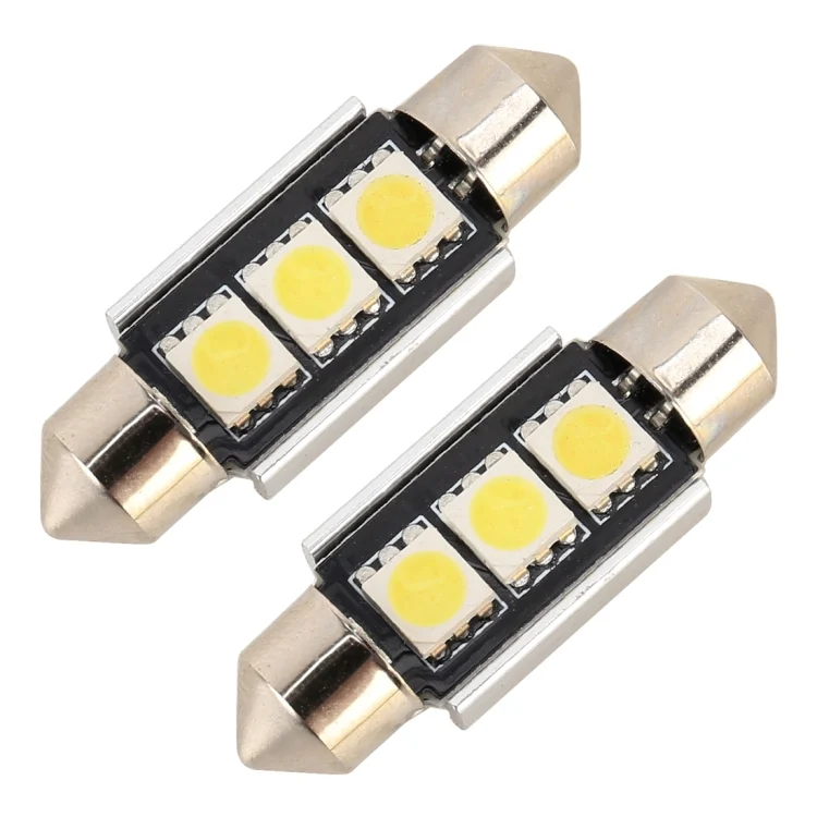 CMS1451WL_1.webp 10 PCS 36mm DC12V / 1.7W / 7000K / 70LM 3LEDs SMD-5050 Car Reading Lamp - Image 2