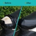 Waterproof Motorcycle Black Leather Seat Cover Prevent Bask In Seat Scooter Cushion Protect, Size: XL, Length: 61-65cm; Width: 27-38cm - Image 11