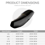 Waterproof Motorcycle Black Leather Seat Cover Prevent Bask In Seat Scooter Cushion Protect, Size: XL, Length: 61-65cm; Width: 27-38cm - Image 12