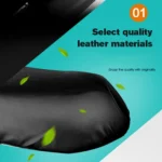 Waterproof Motorcycle Black Leather Seat Cover Prevent Bask In Seat Scooter Cushion Protect, Size: XL, Length: 61-65cm; Width: 27-38cm - Image 4