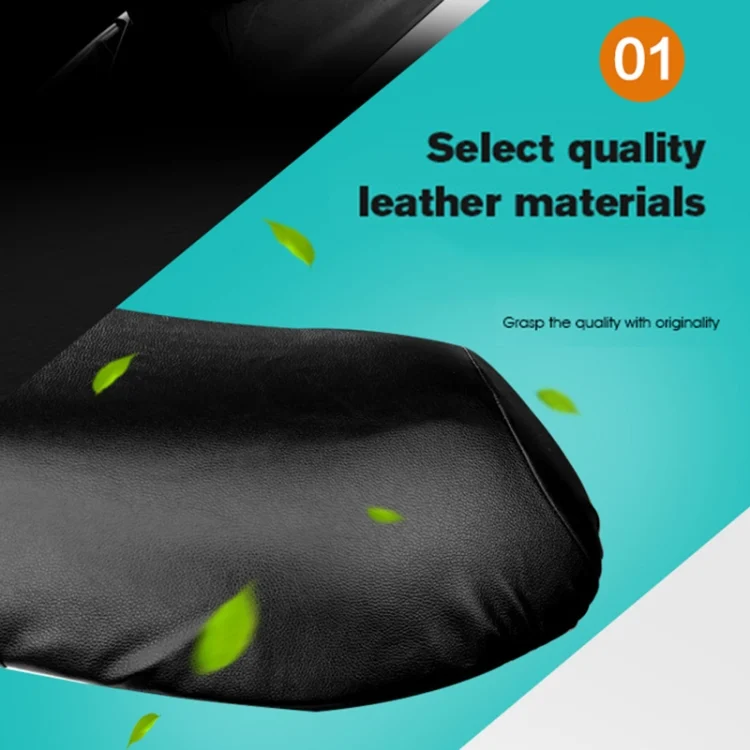 CMS1480_3.webp Waterproof Motorcycle Black Leather Seat Cover Prevent Bask In Seat Scooter Cushion Protect, Size: XL, Length: 61-65cm; Width: 27-38cm - Image 4