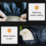 Waterproof Motorcycle Black Leather Seat Cover Prevent Bask In Seat Scooter Cushion Protect, Size: XL, Length: 61-65cm; Width: 27-38cm - Image 10