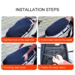 Waterproof Motorcycle Sun Protection Heat Insulation Seat Cover Prevent Bask In Seat Scooter Cushion Protect, Size: L, Length: 70-77cm; Width: 40-50cm - Image 8