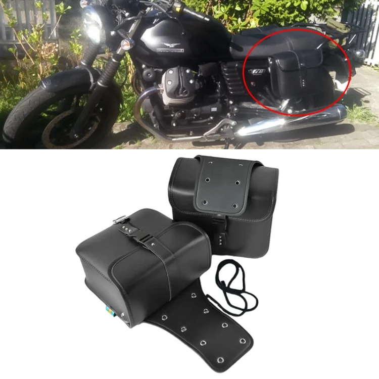 CMS1493B.webp Motorcycle Accessories Modified Side of the Box Leather Bag Knight Bag Kit - Image 1