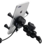 Motorcycle X Shape Aluminum Alloy Phone Bracket 5V 2.1A Phone Charger - Image 6