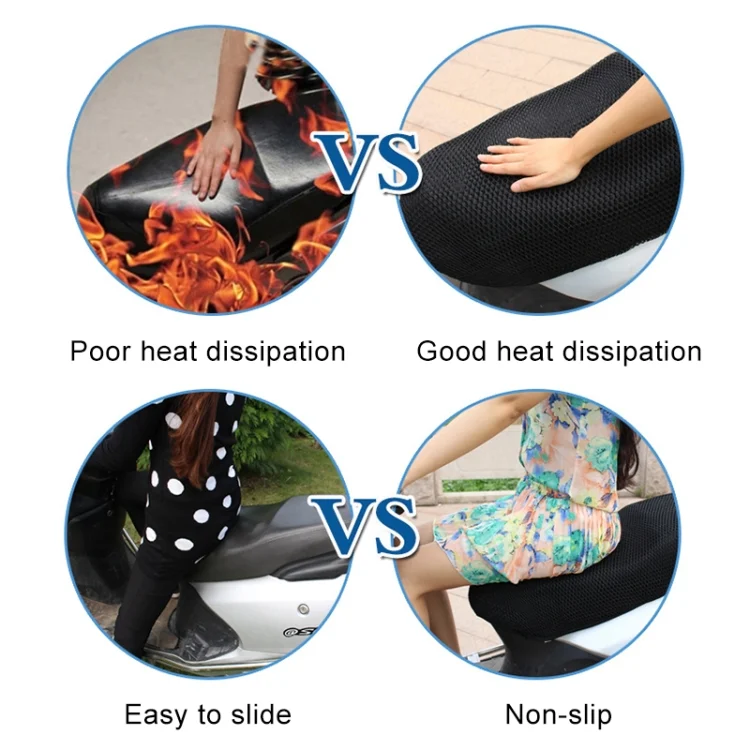 CMS1536_5.webp Motorcycle Breathable Sunscreen Double Layer 3D Honeycomb Small Hole Polyester Cushion Mesh, Size: XXL, Length: 92cm; Width: 55cm - Image 6