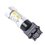 2 PCS T25/3157 10W 1000 LM 6000K White + Yellow Light Turn Signal Light with 20 SMD-5730-LED Lamps And Len. DC 12-24V - Image 2