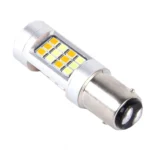 2 PCS 1157 10W 1000 LM 6000K White + Yellow Light Turn Signal Light with 42 SMD-2835-LED Lamps And Len. DC 12-24V - Image 2