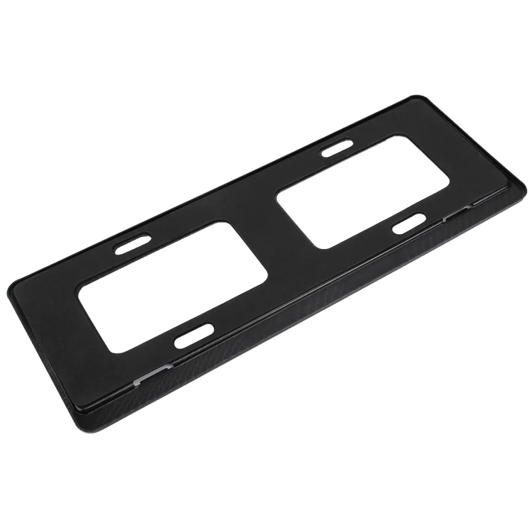 CMS1571_2.webp 2 PCS Car License Plate Carbon Fiber Bracket Frame Holder Stand Mount(Black) - Image 3