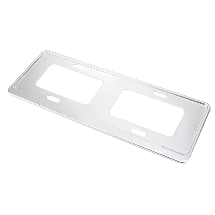 CMS1572_2.webp 2 PCS Car License Plate Magnesium Alloy Bracket Frame Holder Stand Mount(Silver) - Image 3