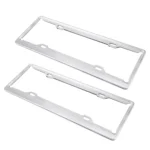 2 PCS Car License Plate Aerospace Aluminum Bracket Frame Holder Stand Mount, Size: 440mm x 140mm(Silver) - Image 2